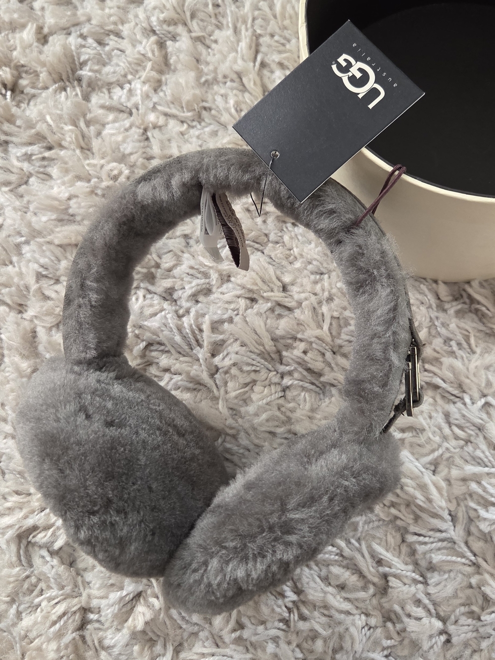 UGG Gray Shearling Earmuffs - Cozy Winter Ear Protection